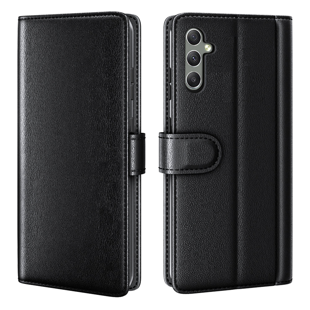 For Samsung Galaxy A24 4G Flip Stand Drop-proof Cover Genuine Cow Leather Phone Wallet Case For Samsung Galaxy A24 4G Flip Stand Drop-proof Cover Genuine Cow Leather Phone Wallet Case